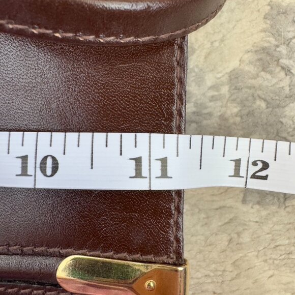 1970s Vintage Mimo Sacs Chocolate Brown Leather Bag - Picture 9 of 12